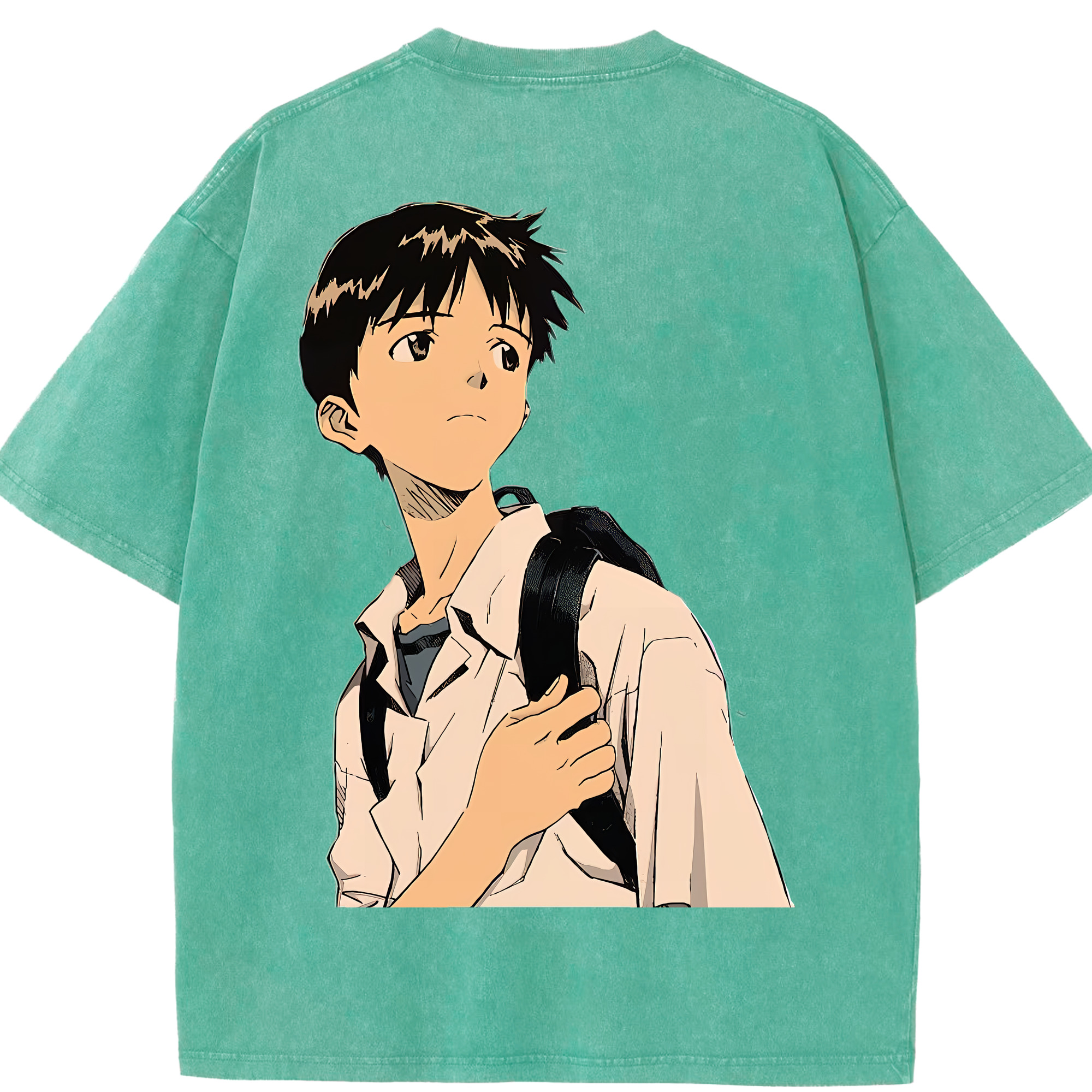 （画像用） EVA 新世紀エヴァンゲリオン 綿100% ヴィンテージ風 半袖Tシャツ（背面プリント）